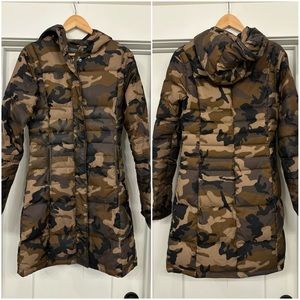 Down-Filled Camouflage Coat - XS
